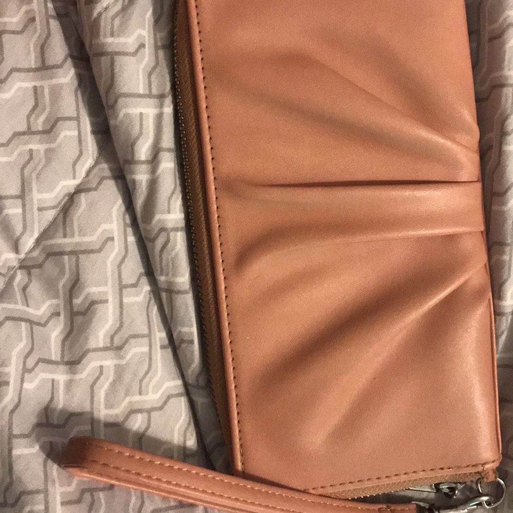 Dusty Rose Clutch with wristlet